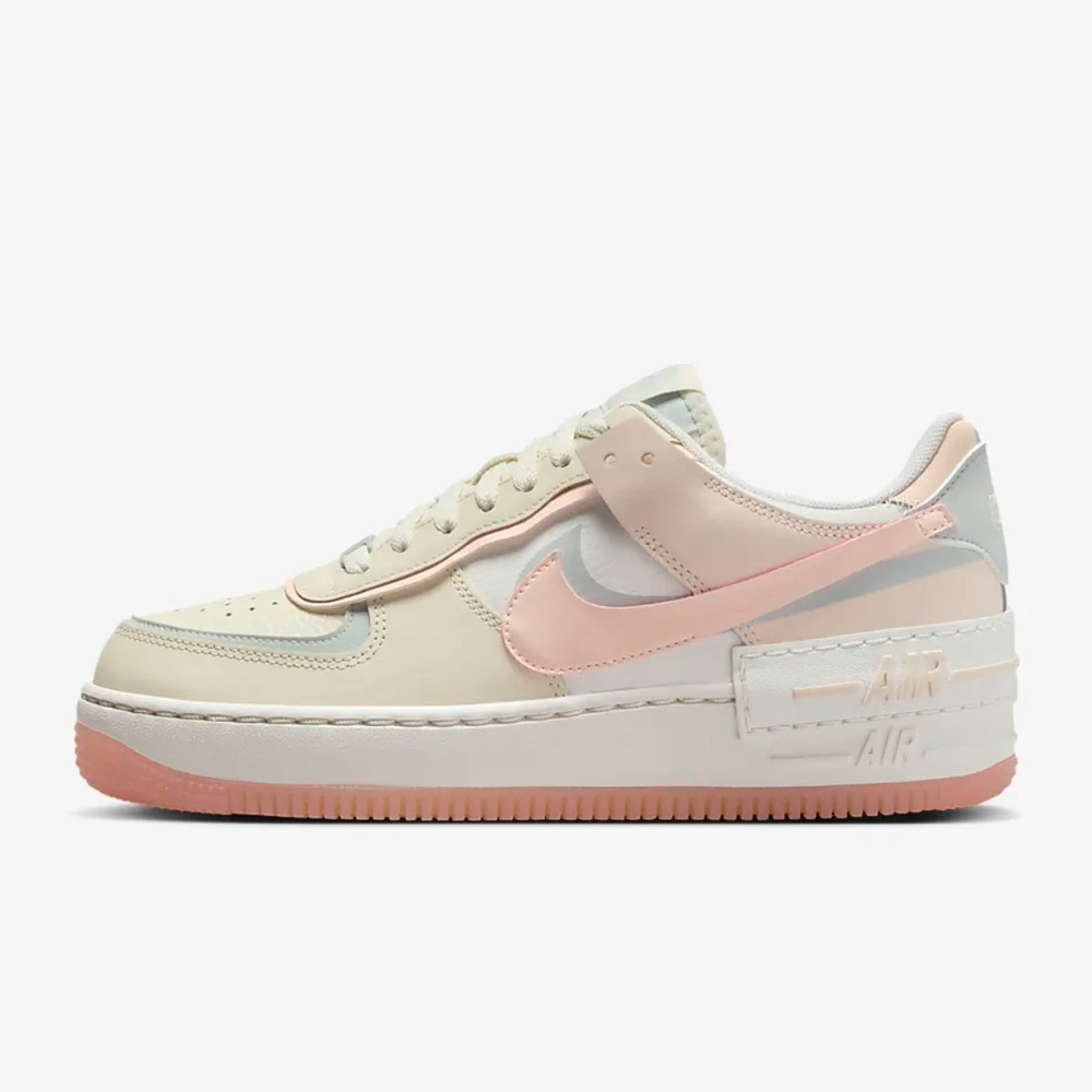 Nike Women's Air Force 1 Shadow - Cream and Pink